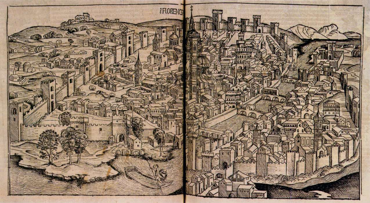 Nuremberg Chronicle, View of Florence by SCHEDEL, Hartmann