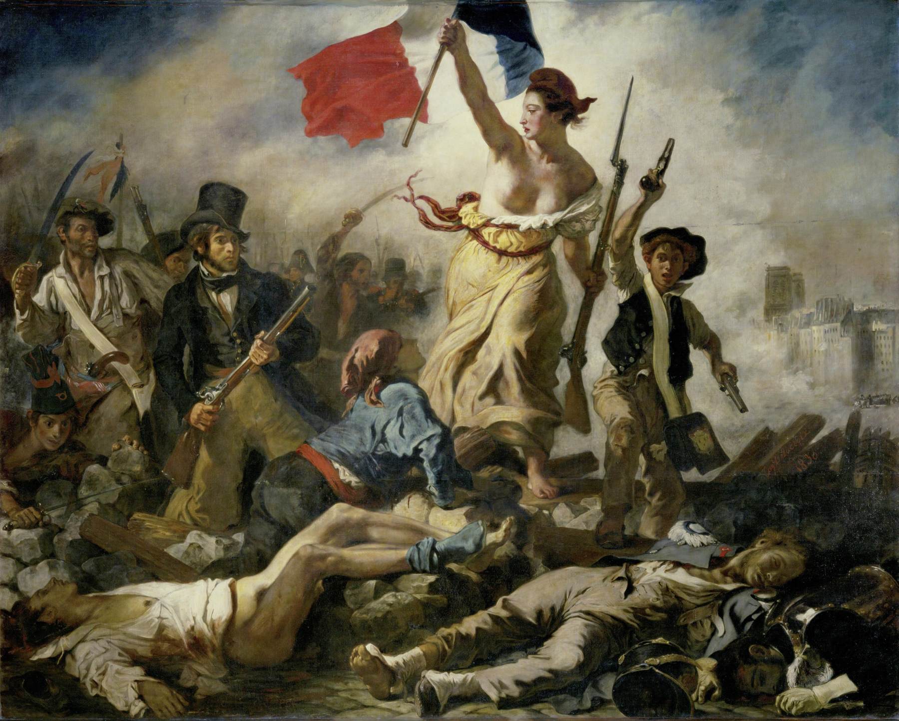 Liberty Leading the People (28th July 1830) by DELACROIX, Eugène