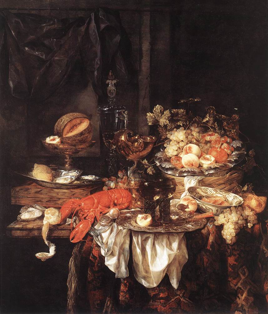 Banquet Still-Life with a Mouse by BEYEREN, Abraham van