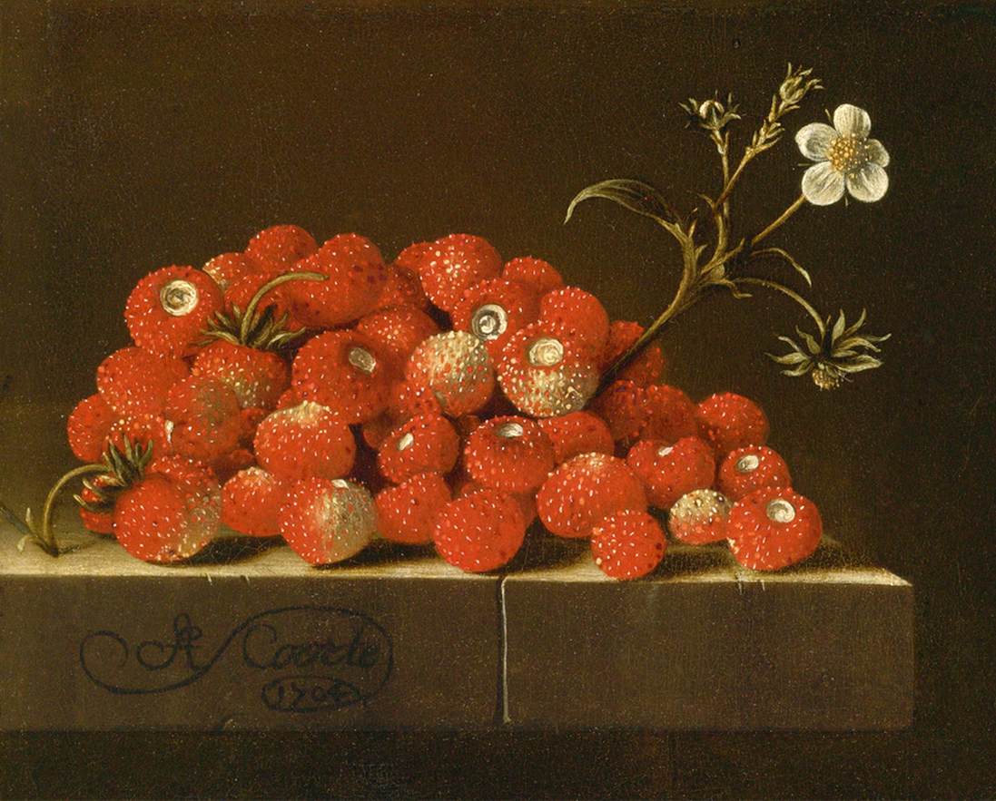 Wild Strawberries on a Ledge by COORTE, Adriaen