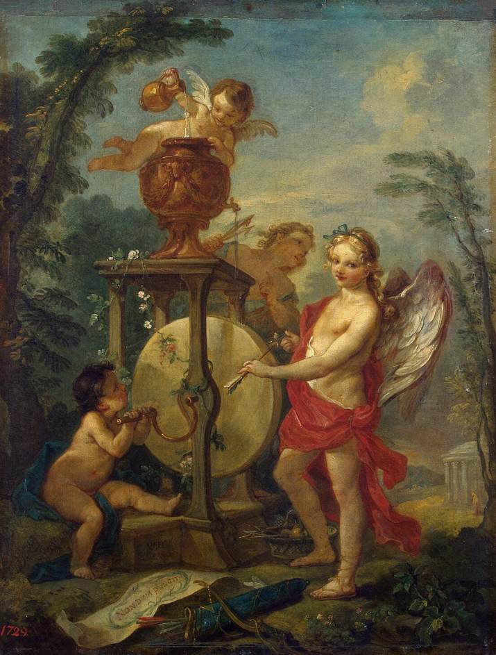 Cupid Sharpening an Arrow by NATOIRE, Charles-Joseph