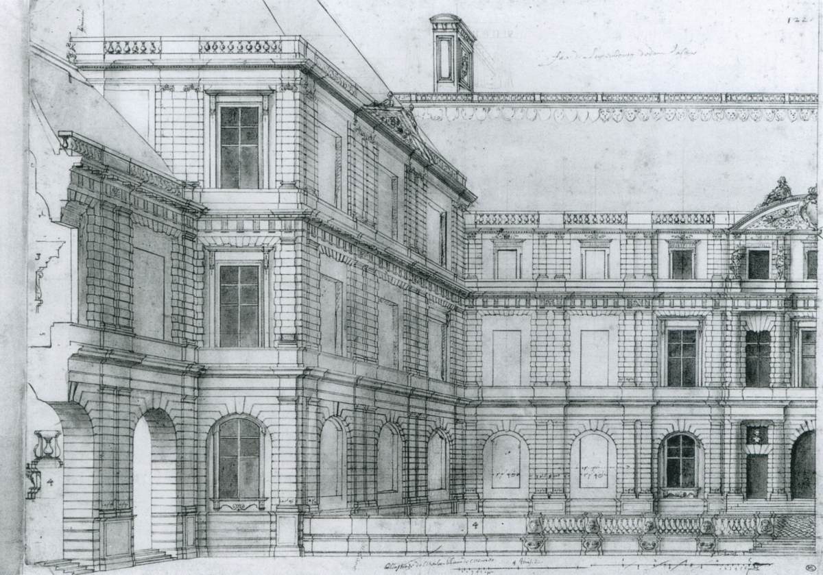 Elevation of the Palais du Luxembourg by BROSSE, Salomon de