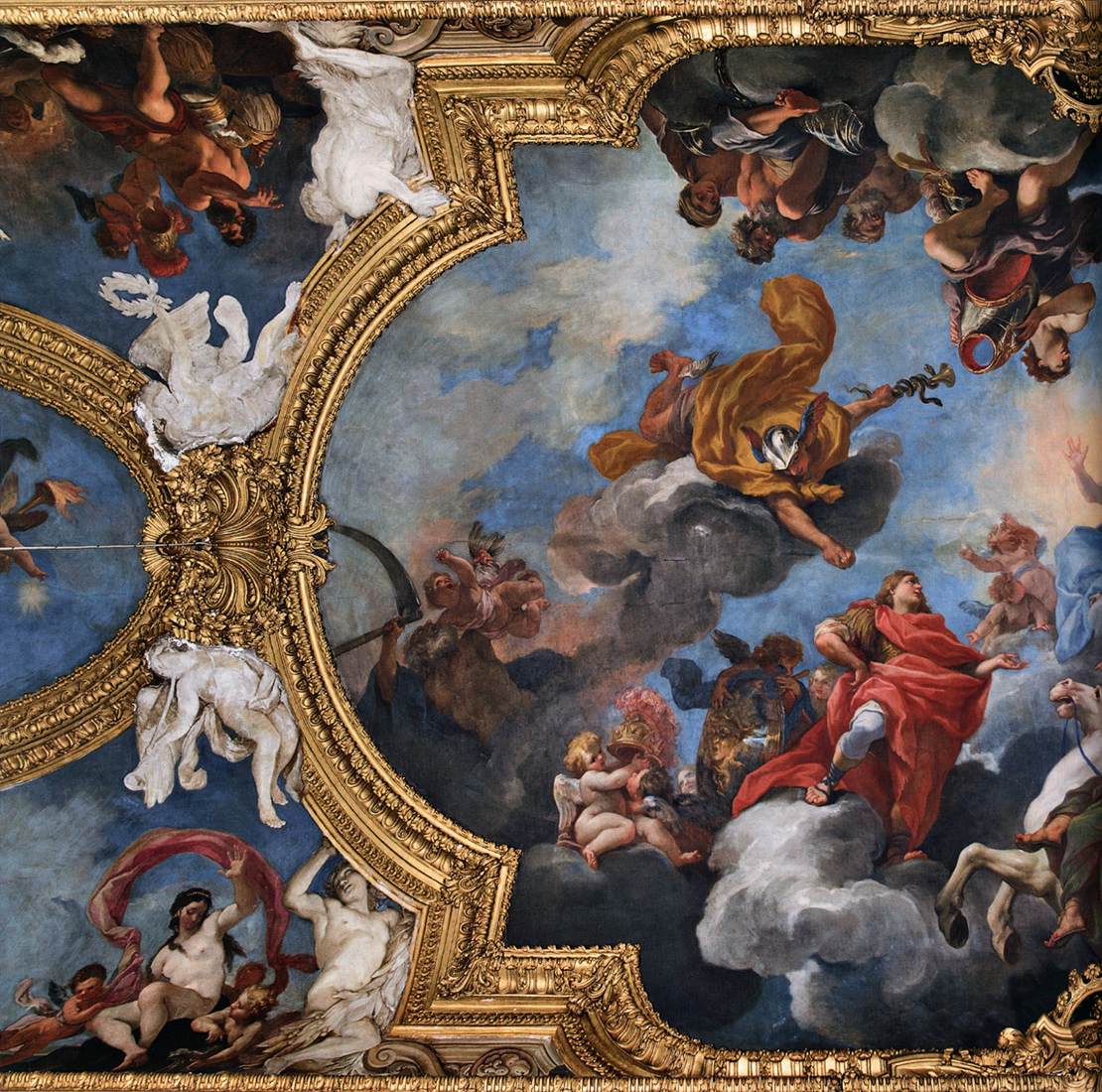 Ceiling of the Galleria del Daniel (centre section detail) by SEITER, Daniel