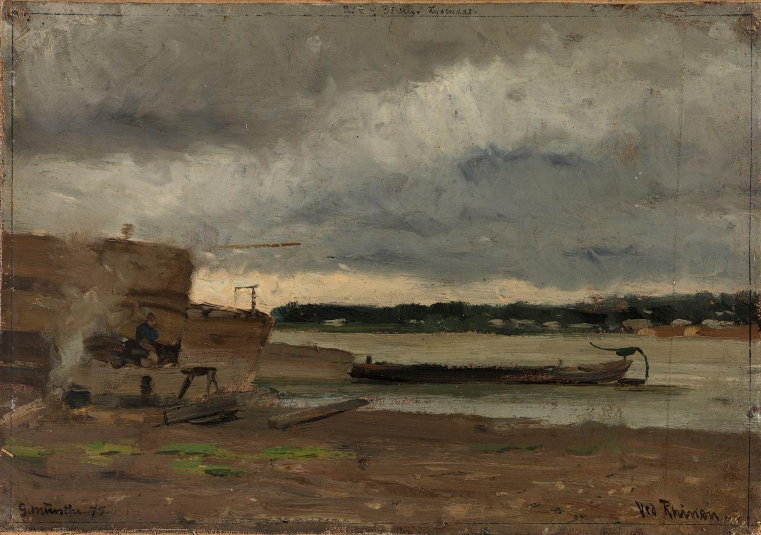 View of the Rhine near Düsseldorf by