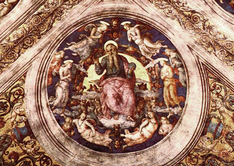 God the Creator and Angels by PERUGINO, Pietro