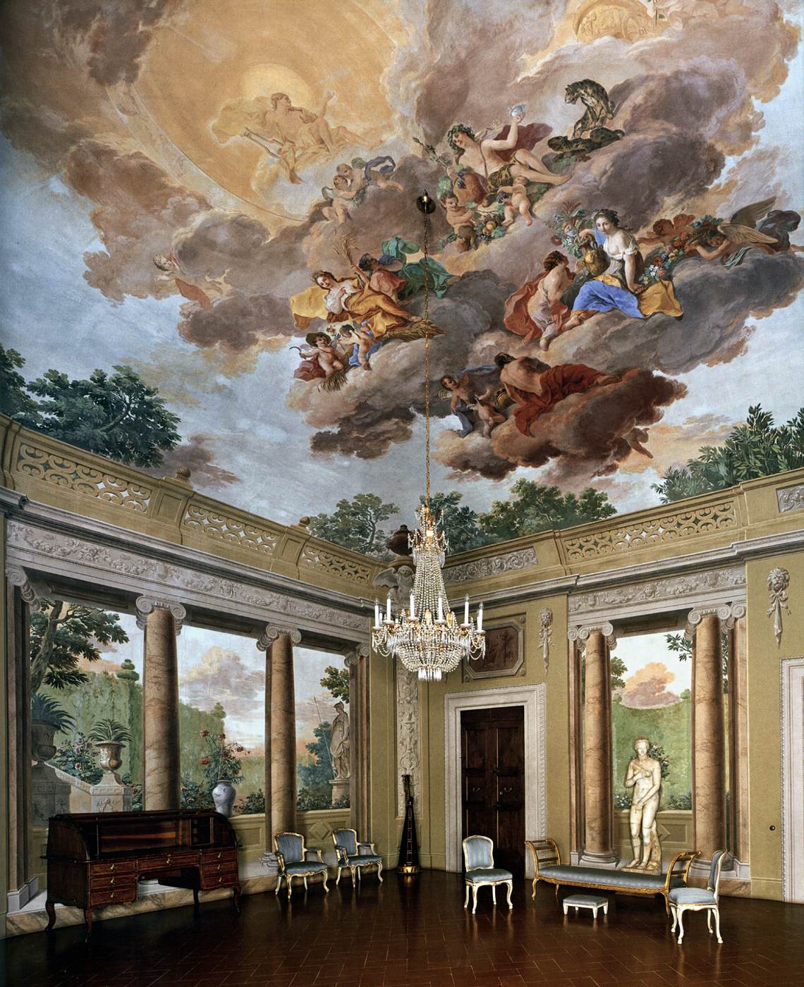 View of the Sala delle Quattro Stagioni by TERRENI, Giuseppe Maria