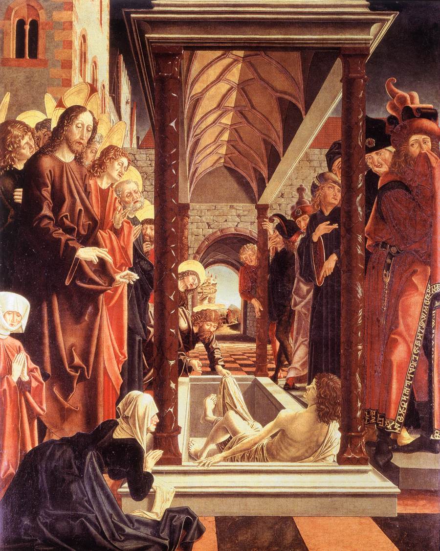 St Wolfgang Altarpiece: Resurrection of Lazarus by PACHER, Michael