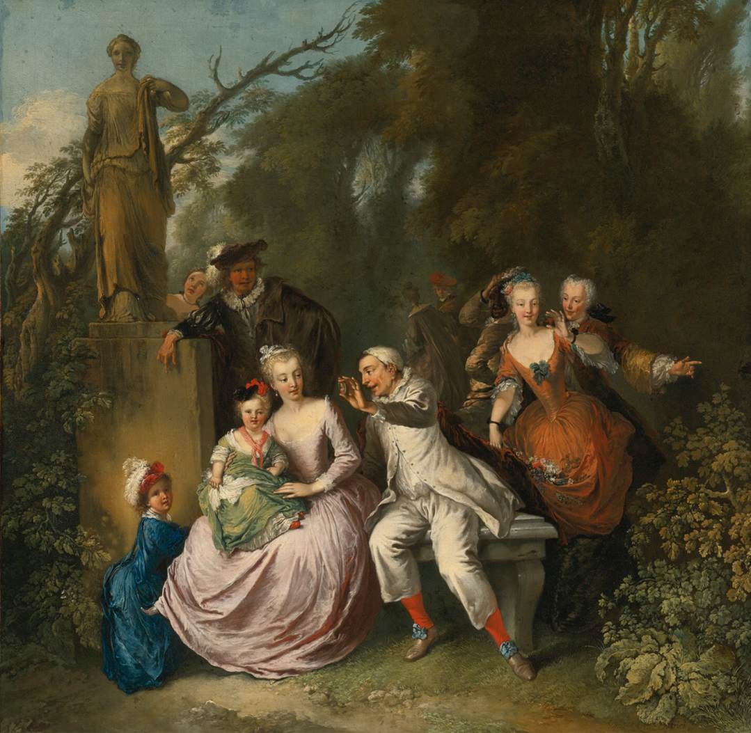 Comedic Performance in a Park Setting by DIETRICH, Christian Wilhelm Ernst