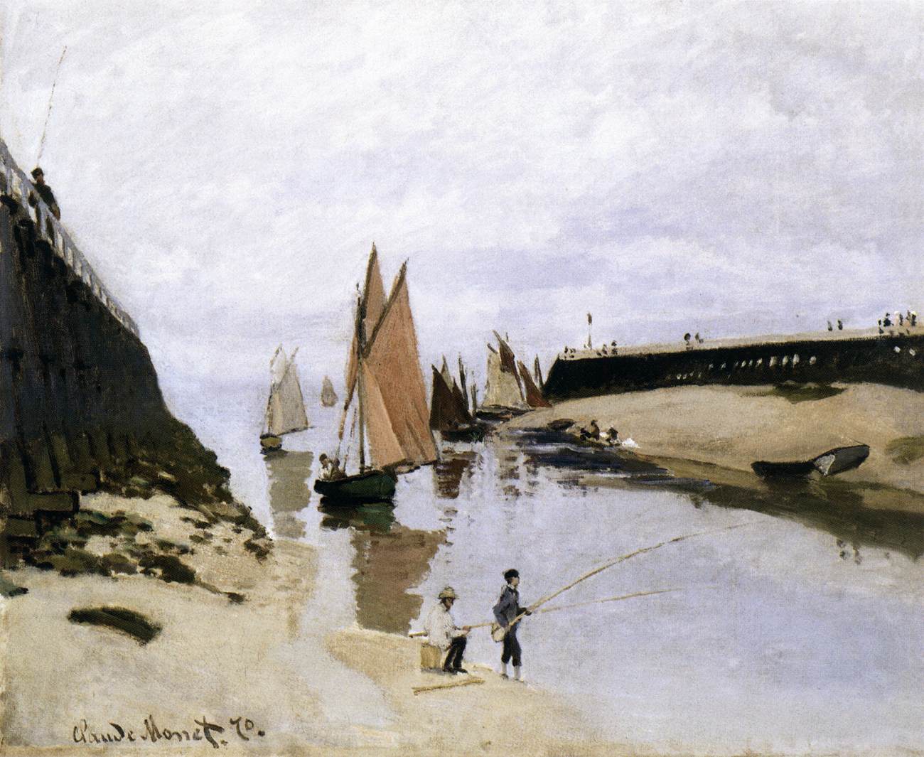 Landing Stage at Trouville, Low Tide by MONET, Claude