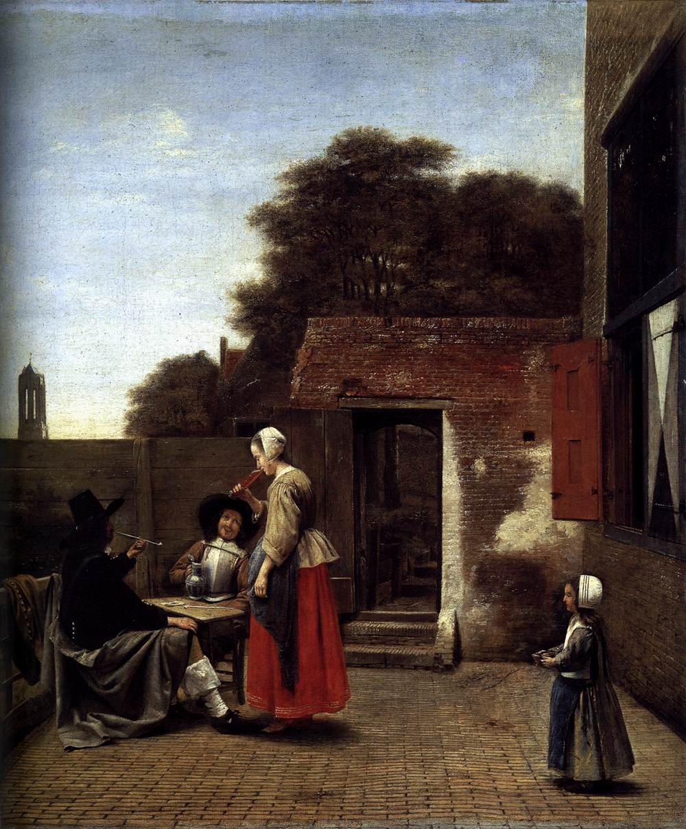 A Dutch Courtyard by HOOCH, Pieter de