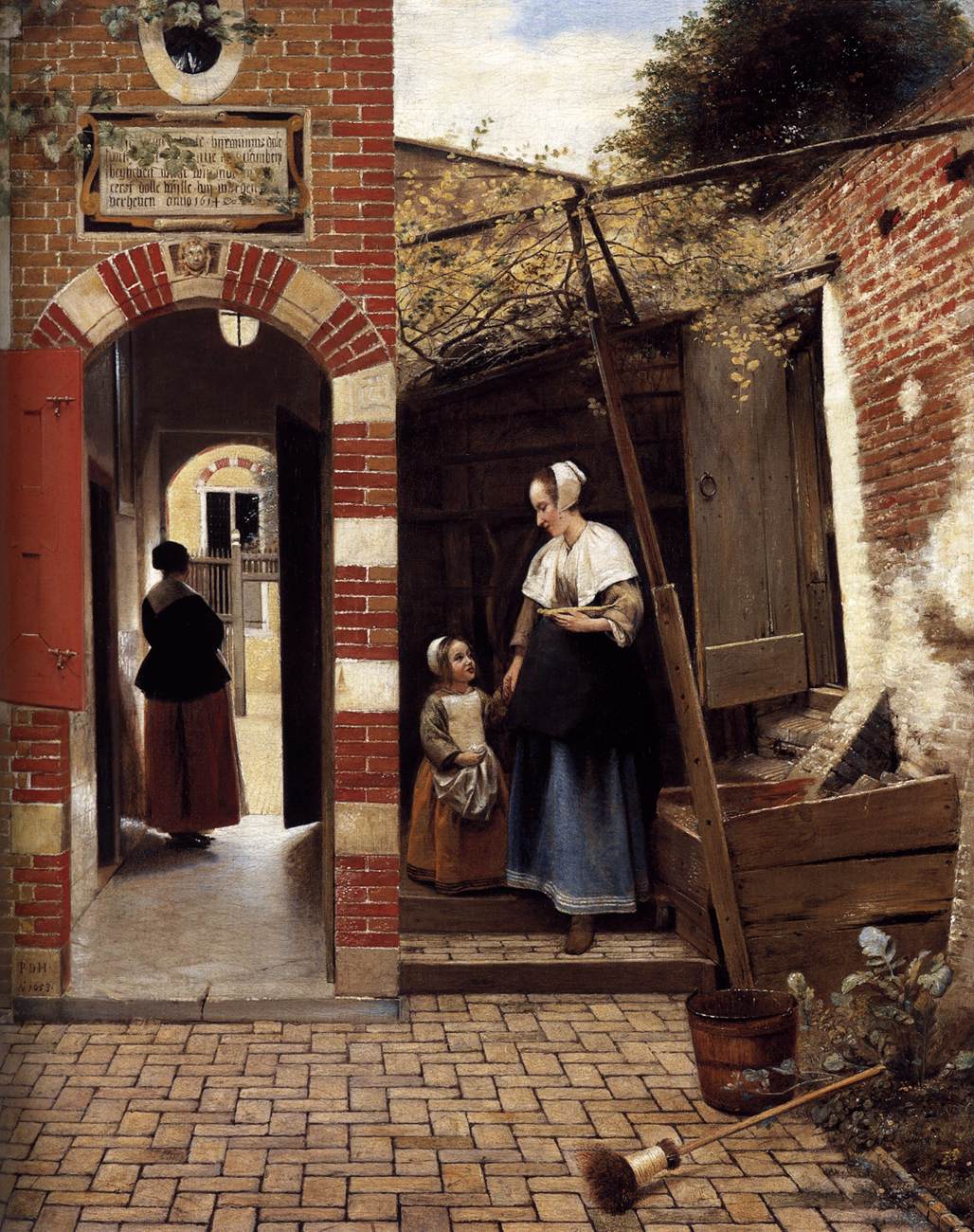 The Courtyard of a House in Delft by HOOCH, Pieter de