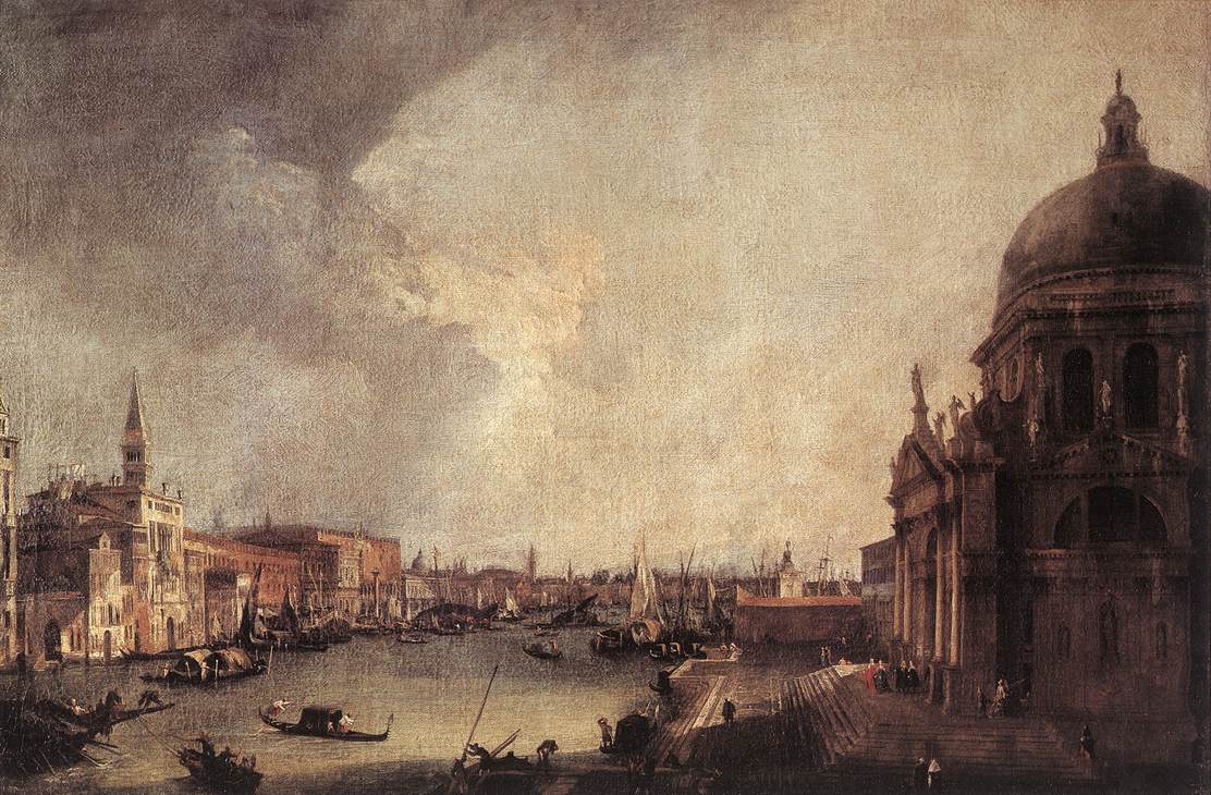 Entrance to the Grand Canal: Looking East by CANALETTO