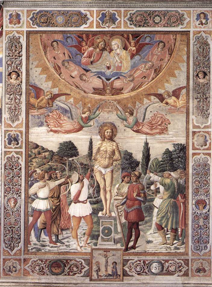 Martyrdom of St Sebastian by GOZZOLI, Benozzo