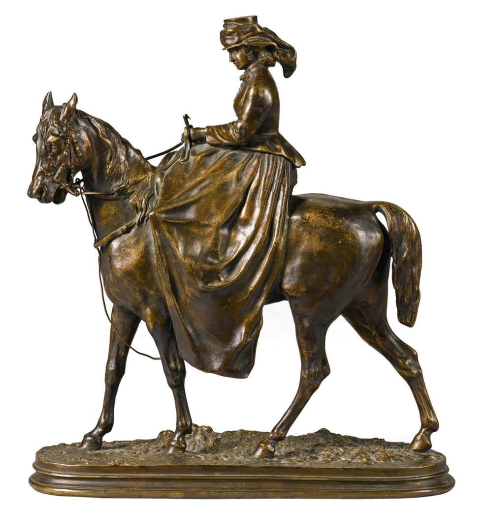 A Lady on Horseback by MÊNE, Pierre-Jules