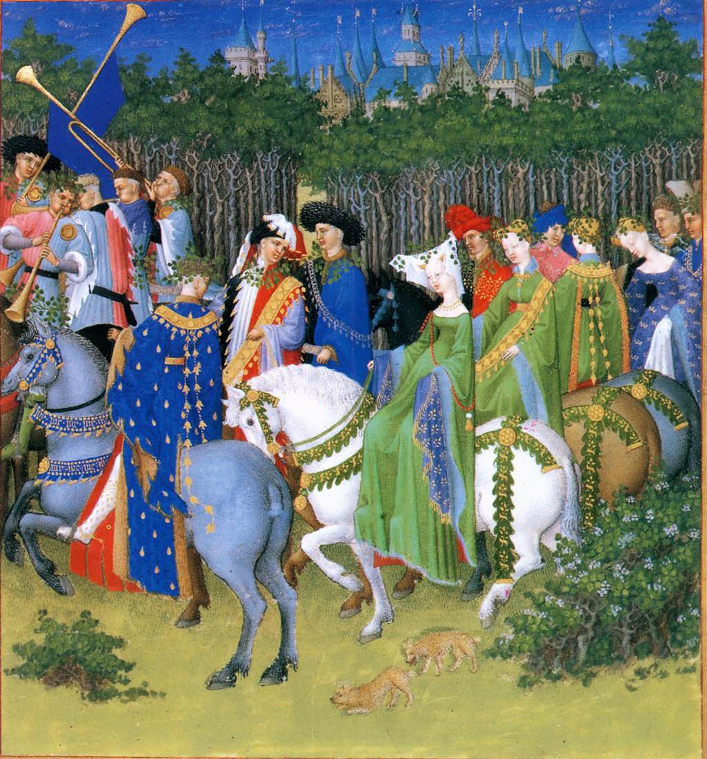 Les très riches heures du Duc de Berry: Mai (detail) by