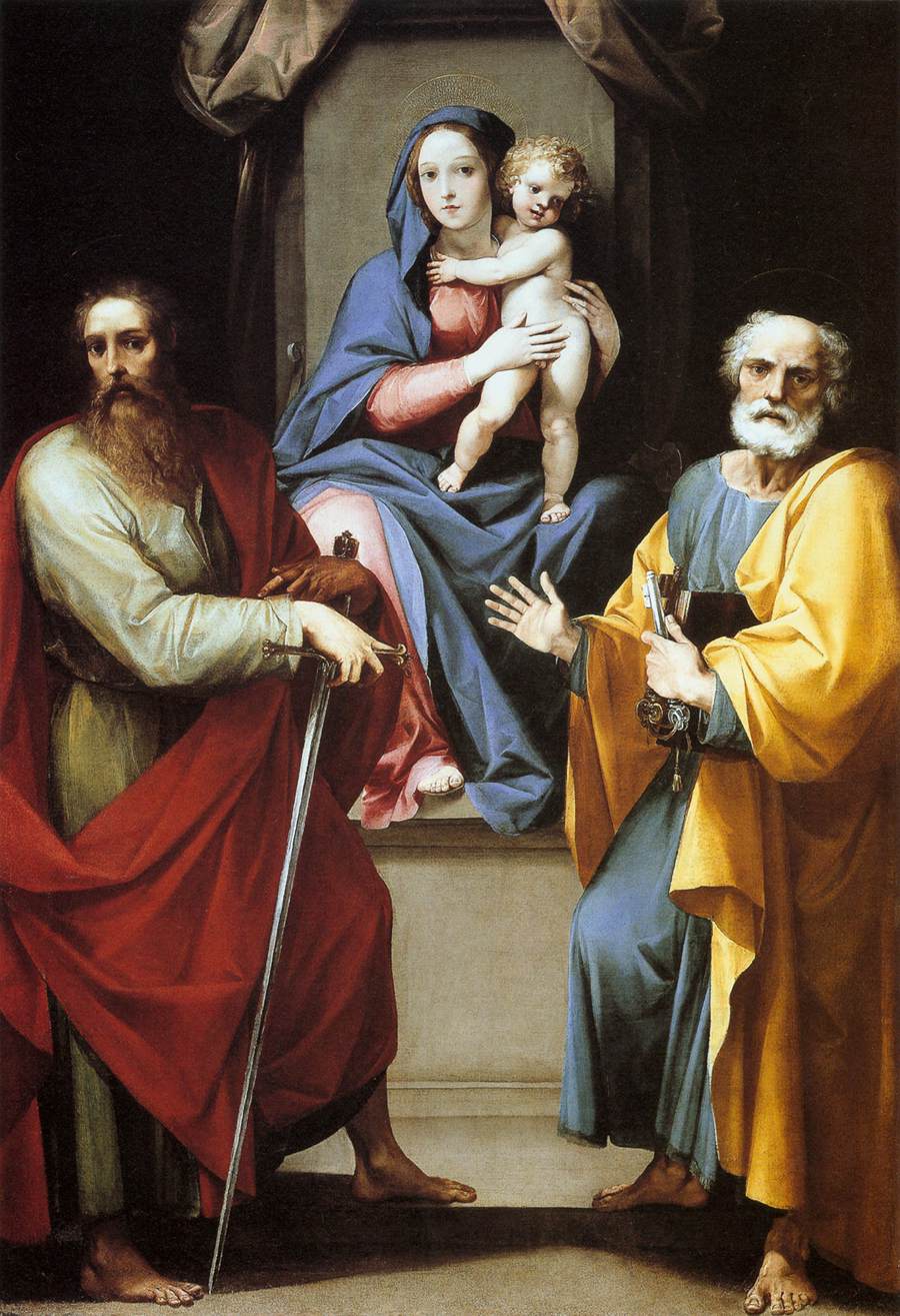 Madonna and Child with Sts. Peter and Paul by CESARI, Giuseppe