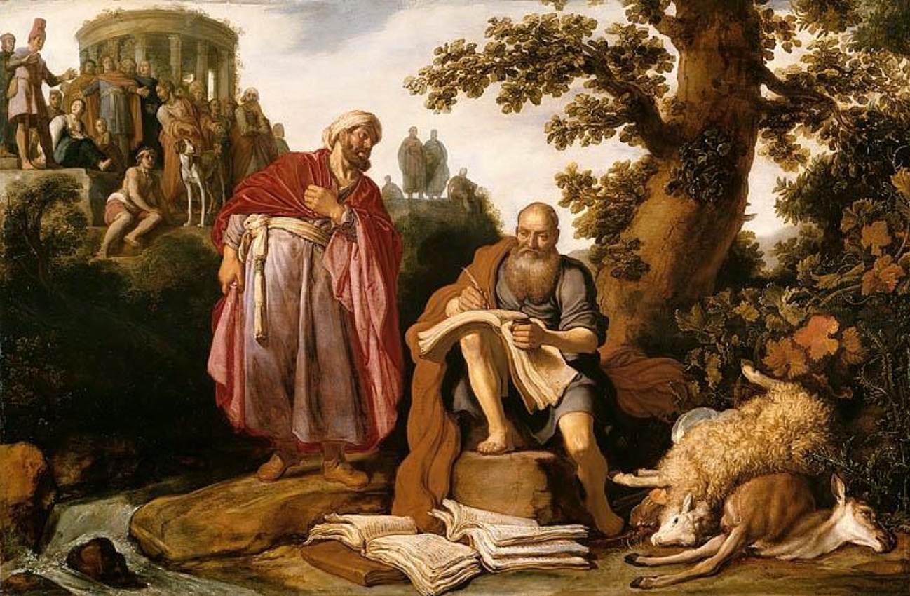 Hippocrates and Democritus by LASTMAN, Pieter Pietersz.