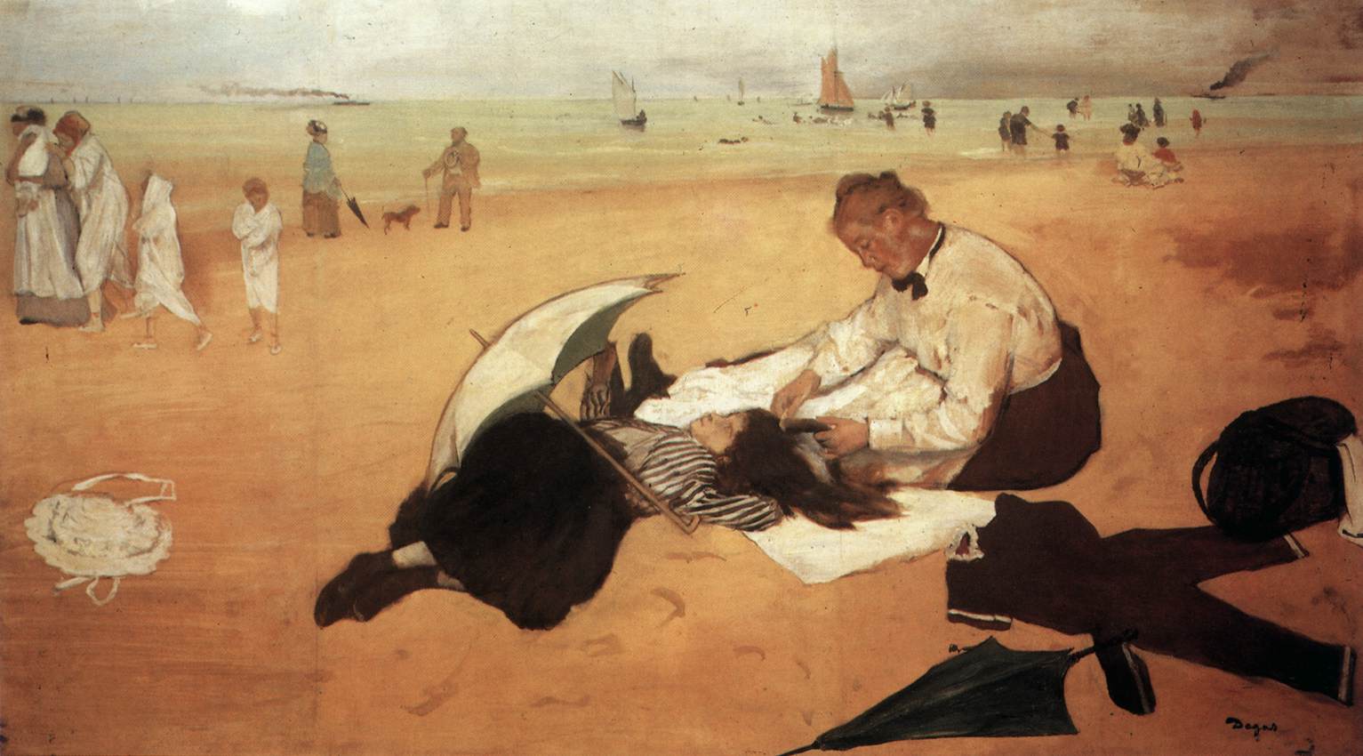 At the Beach by DEGAS, Edgar