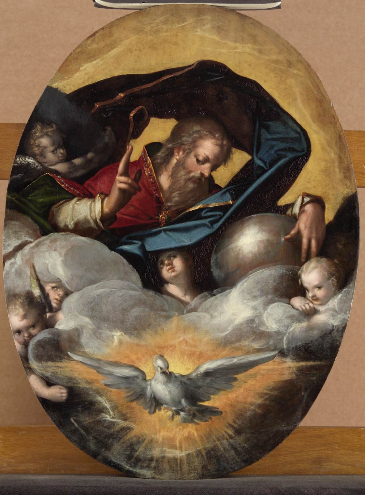 God the Father with the Holy Spirit and Angels by SPRANGER, Bartholomaeus