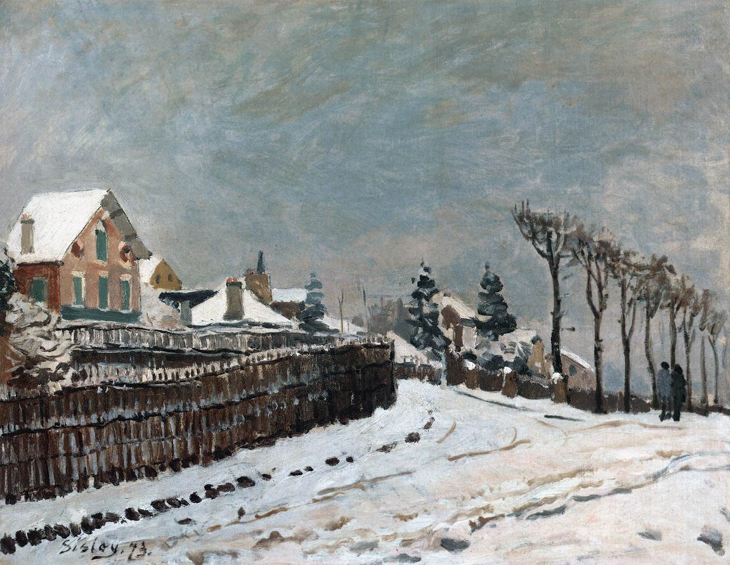 Snow at Louveciennes by SISLEY, Alfred