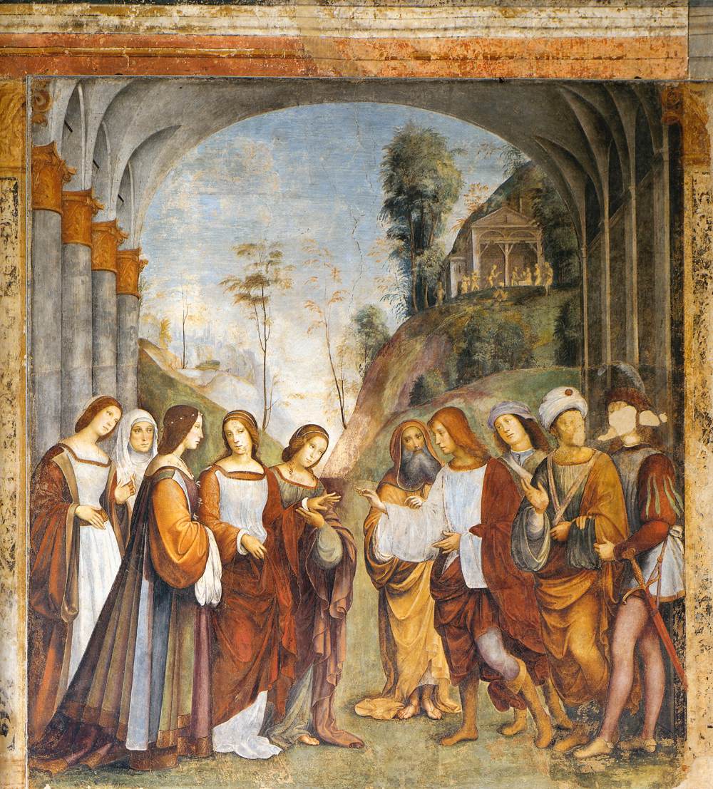 Legend of Sts Cecilia and Valerian, Scene 1 by FRANCIA, Francesco