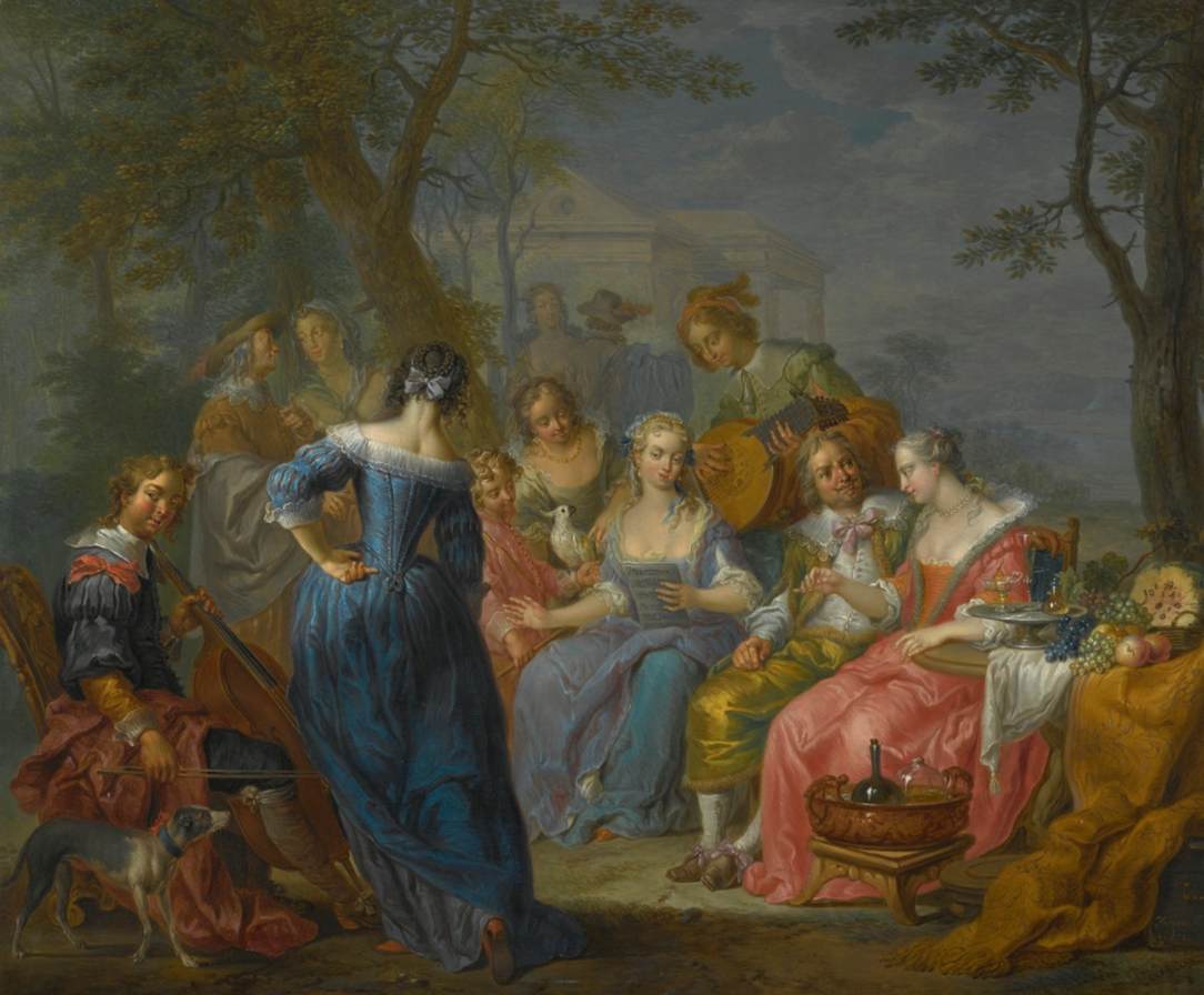 Elegant Company in a Landscape by