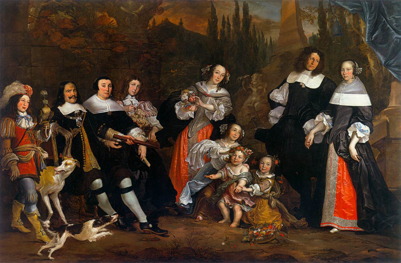 Portrait of Michiel de Ruyter and His Family by JACOBSZ., Juriaen