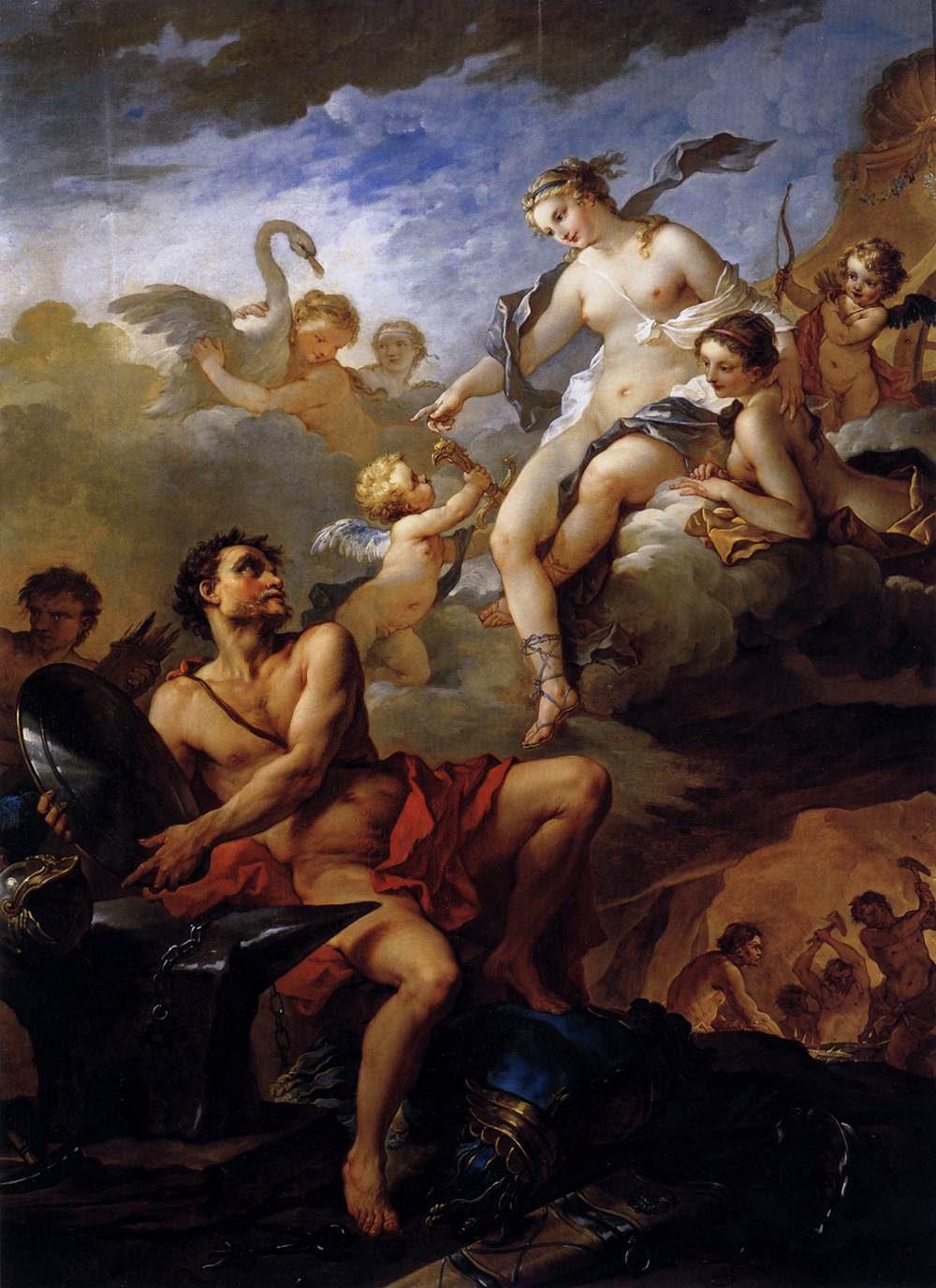 Venus Demanding Arms from Vulcan for Aeneas by