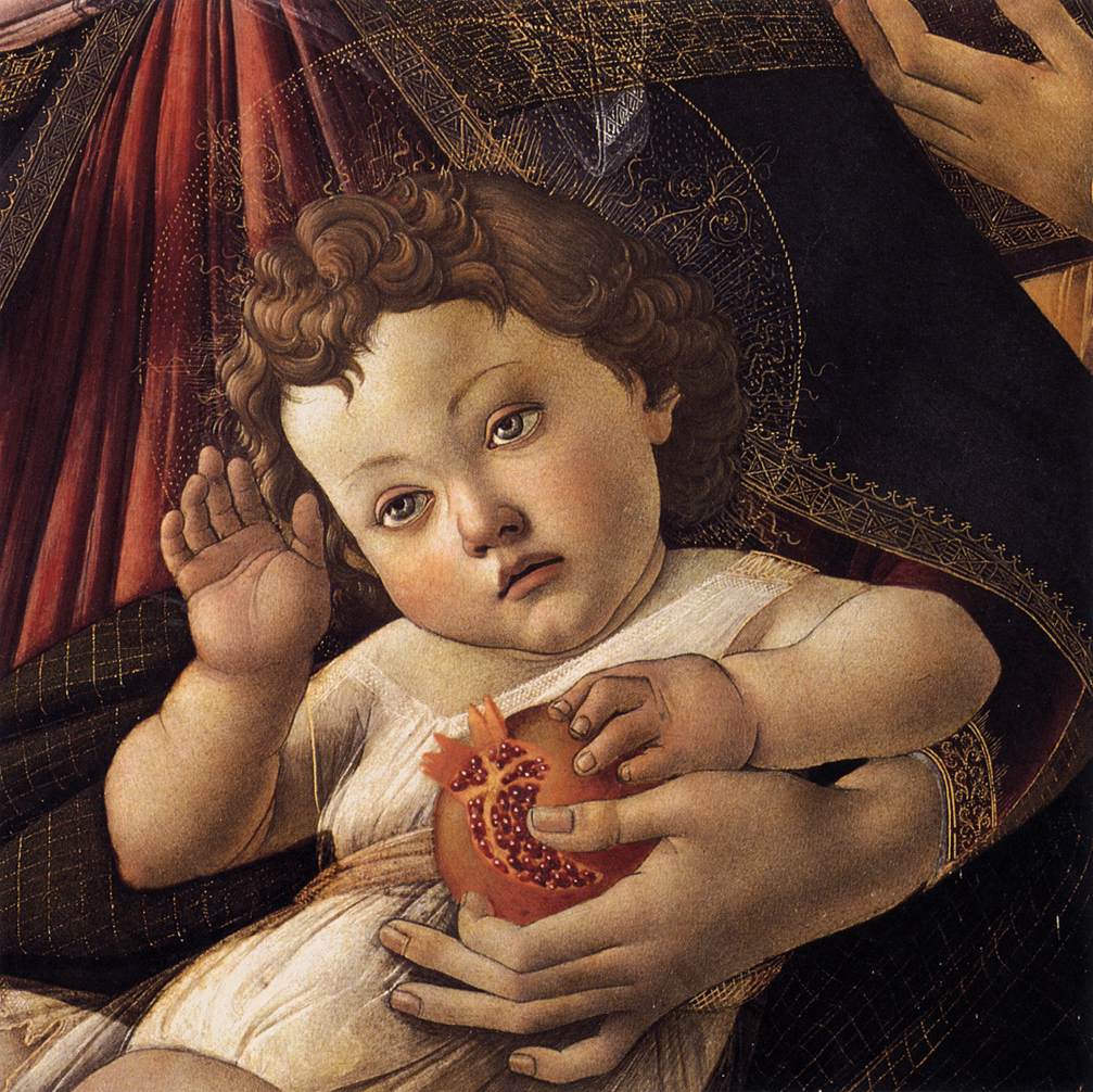 Madonna of the Pomegranate (detail) by BOTTICELLI, Sandro