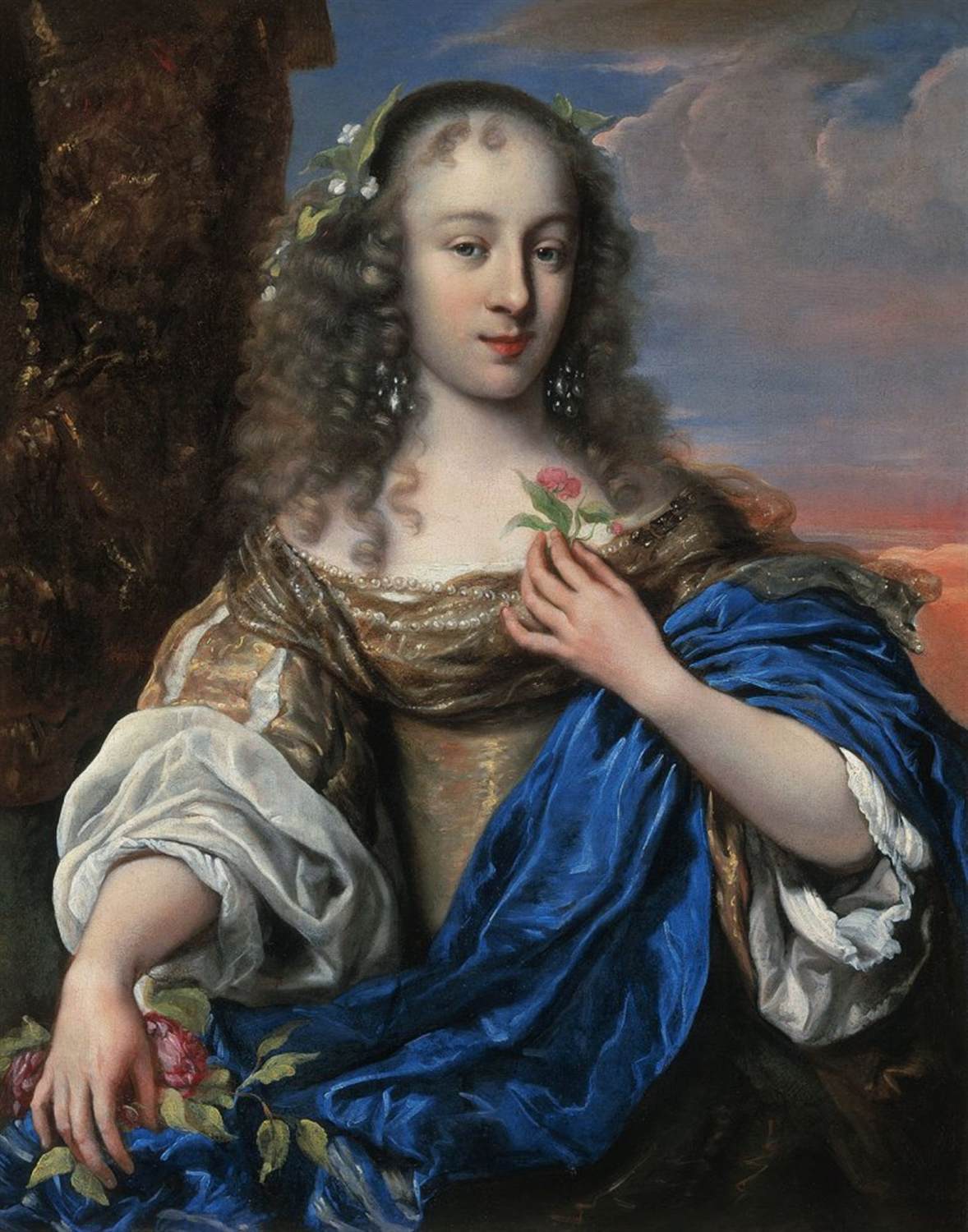 Portrait of a Young Woman as Flora by