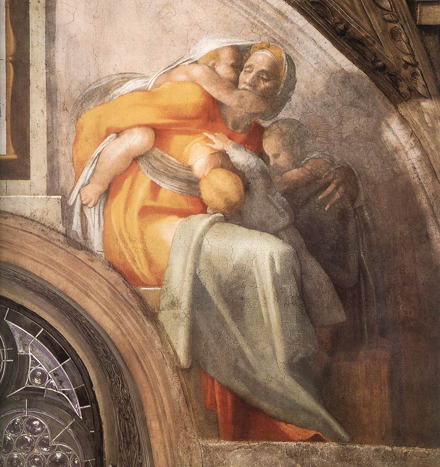 Asa - Jehoshaphat - Joram (detail) by MICHELANGELO Buonarroti