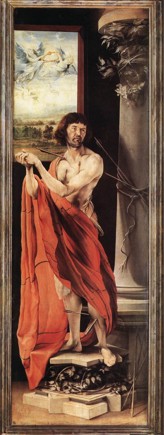 St Sebastian by GRÜNEWALD, Matthias