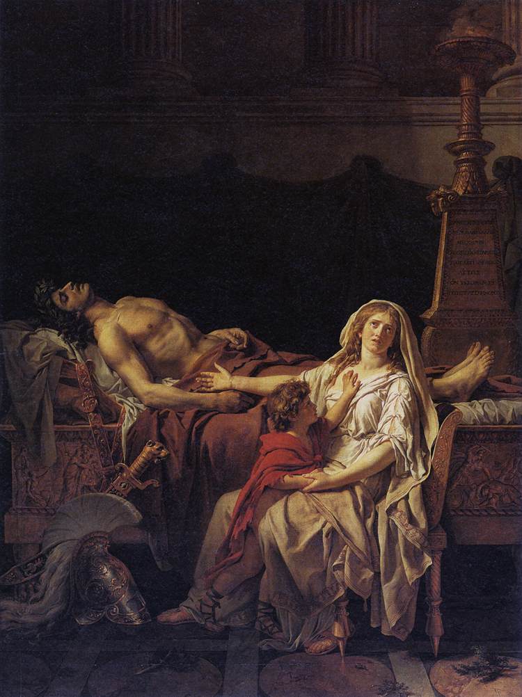 Andromache Mourning Hector by DAVID, Jacques-Louis