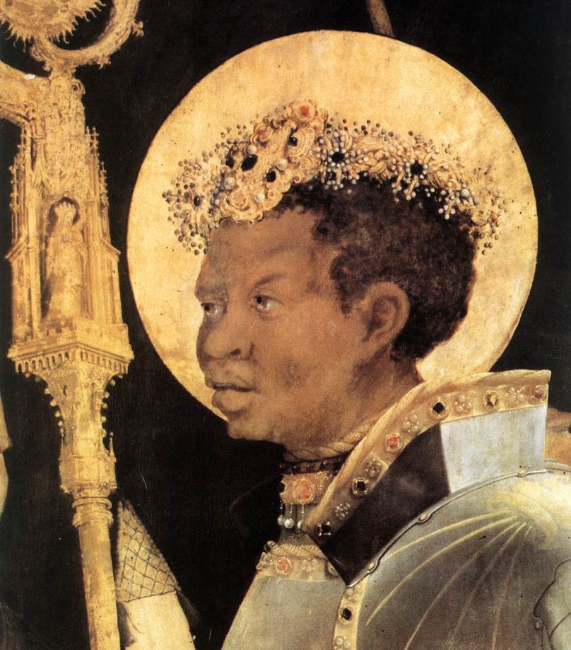 Meeting of St Erasm and St Maurice (detail) by