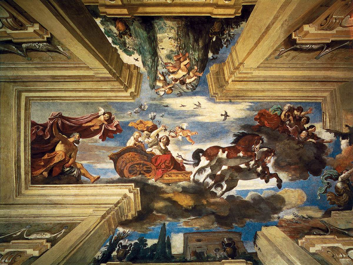 Ceiling painting by GUERCINO