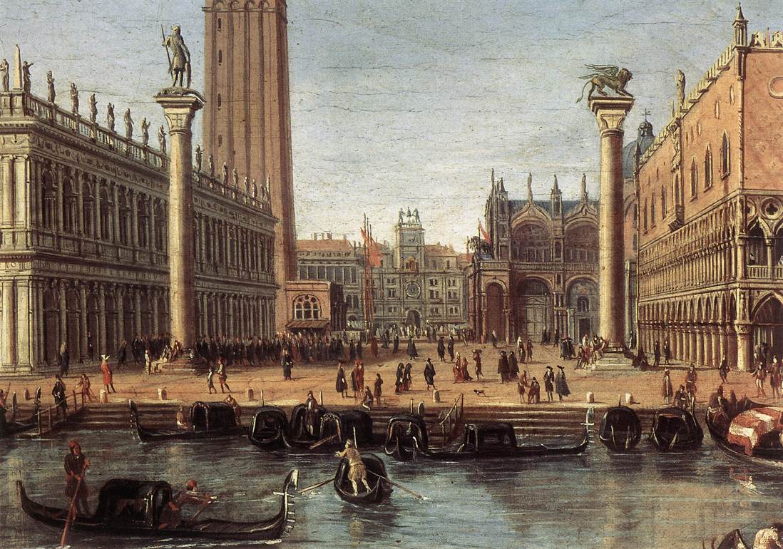 The Piazzetta from the Bacino di San Marco (detail) by WITTEL, Caspar Andriaans van