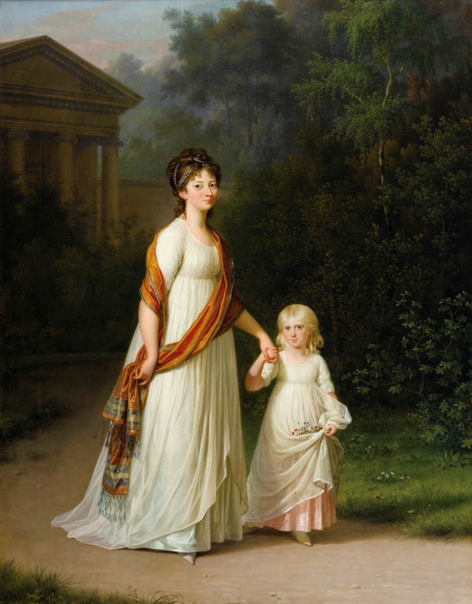 Marie-Sophie-Frederikke, Princess of Denmark and her Daughter, Princess Caroline by JUEL, Jens Jørgensen