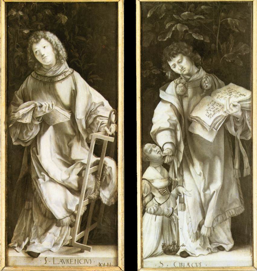 St Lawrence and St Cyricus by GRÜNEWALD, Matthias