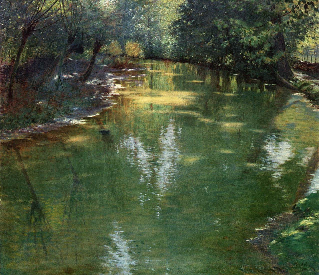 A Stream in Sunshine by HUDEČEK, Antonín