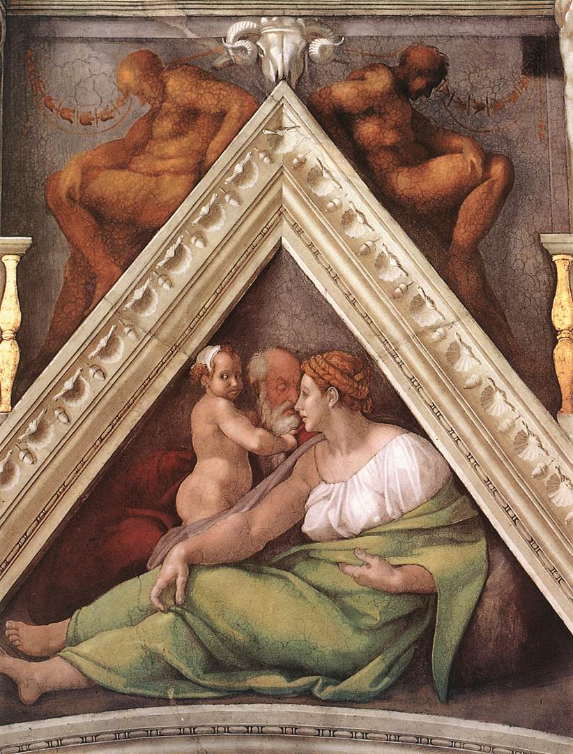 Ancestors of Christ: figures by MICHELANGELO Buonarroti