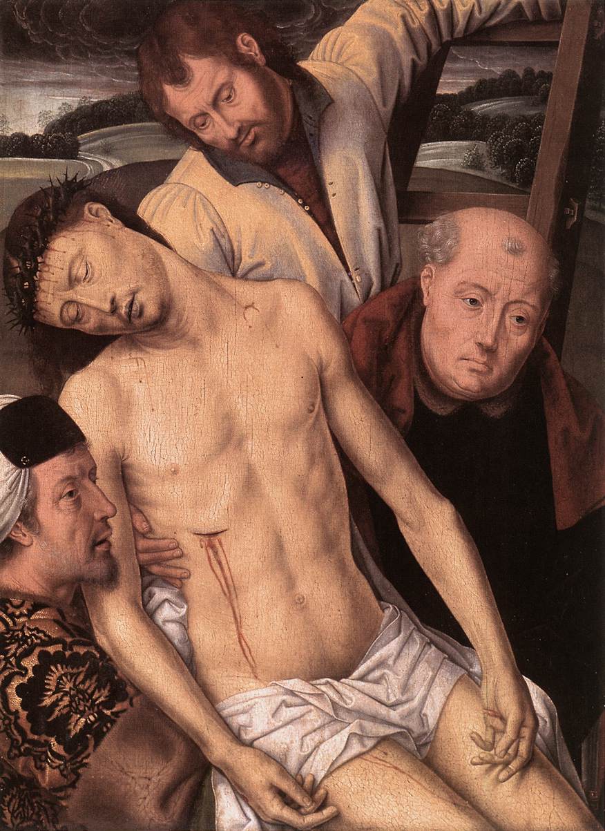 Deposition (left wing of a diptych) by MEMLING, Hans