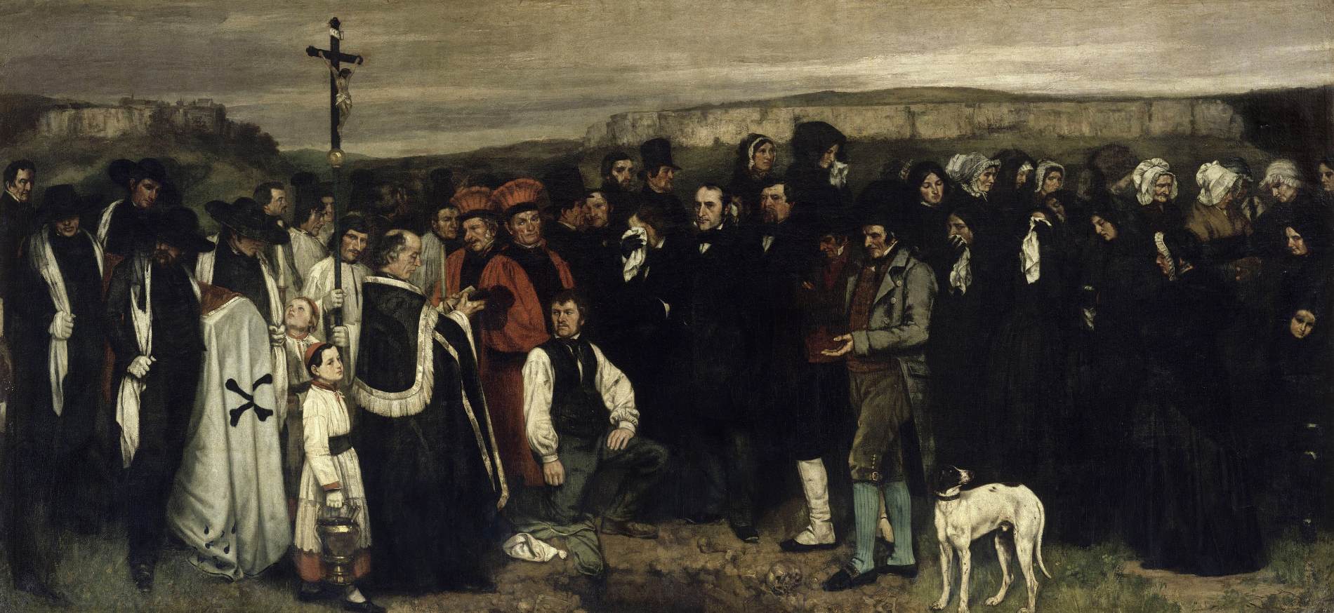 A Burial at Ornans by COURBET, Gustave