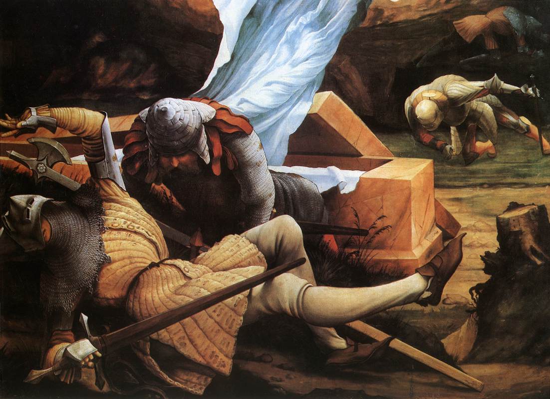 The Resurrection (detail) by GRÜNEWALD, Matthias