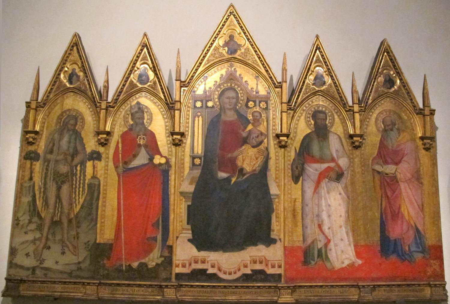 Polyptych of Madonna, Child and Four Saints by