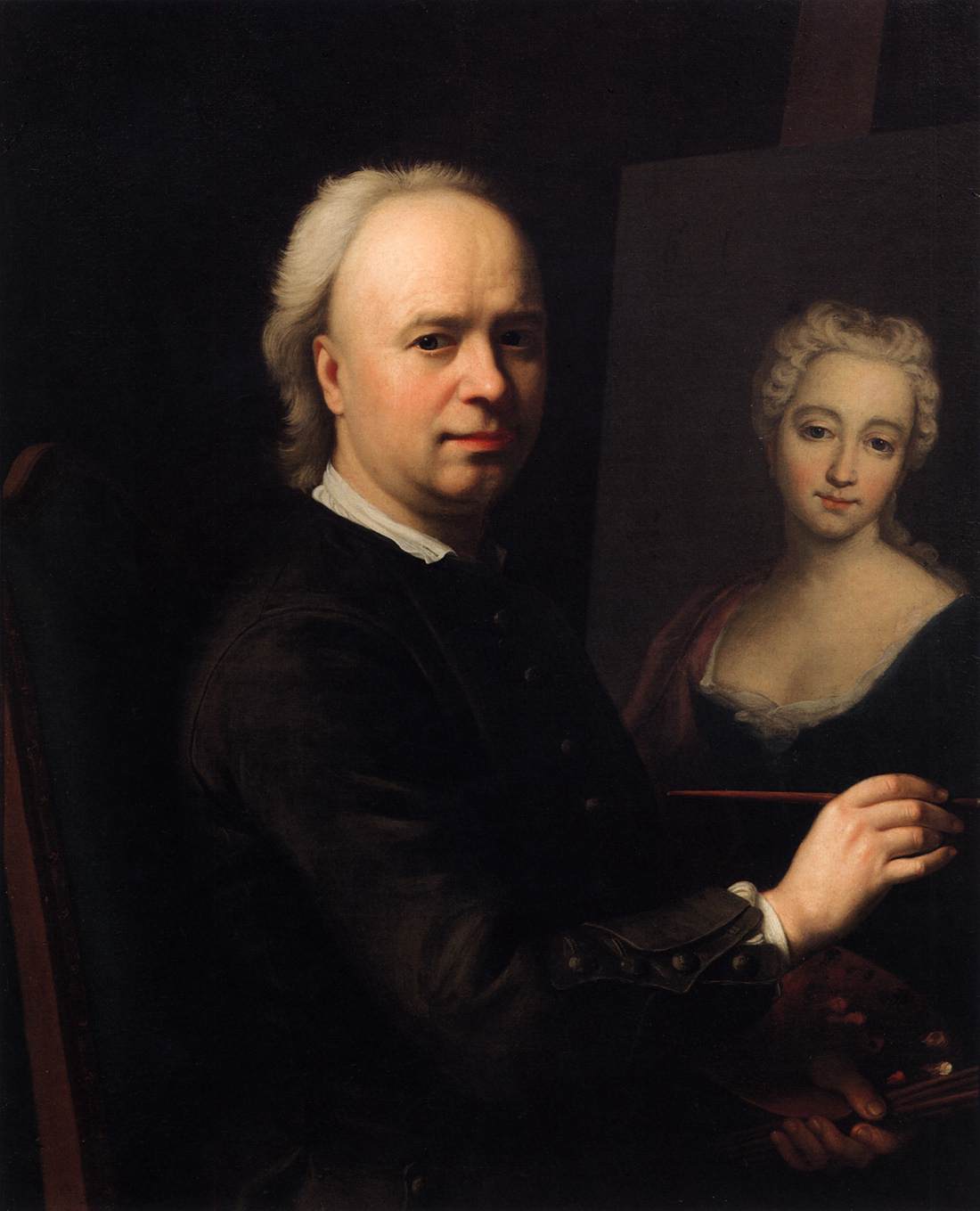 Self-Portrait at the Easel by HOCHHAUSER, Ephraim