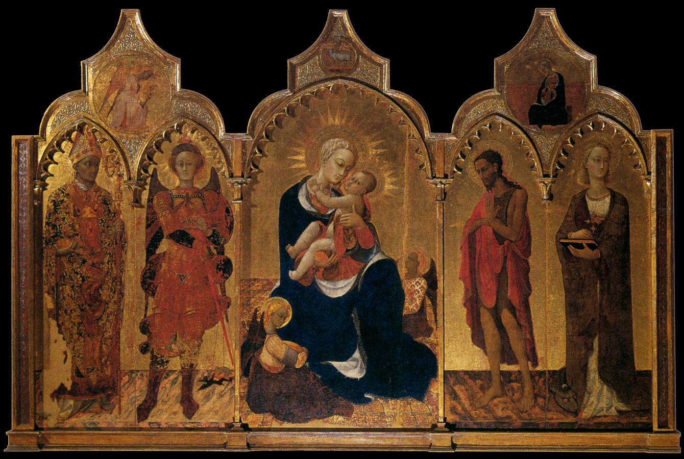 Madonna of Humility with Four Saints by SASSETTA