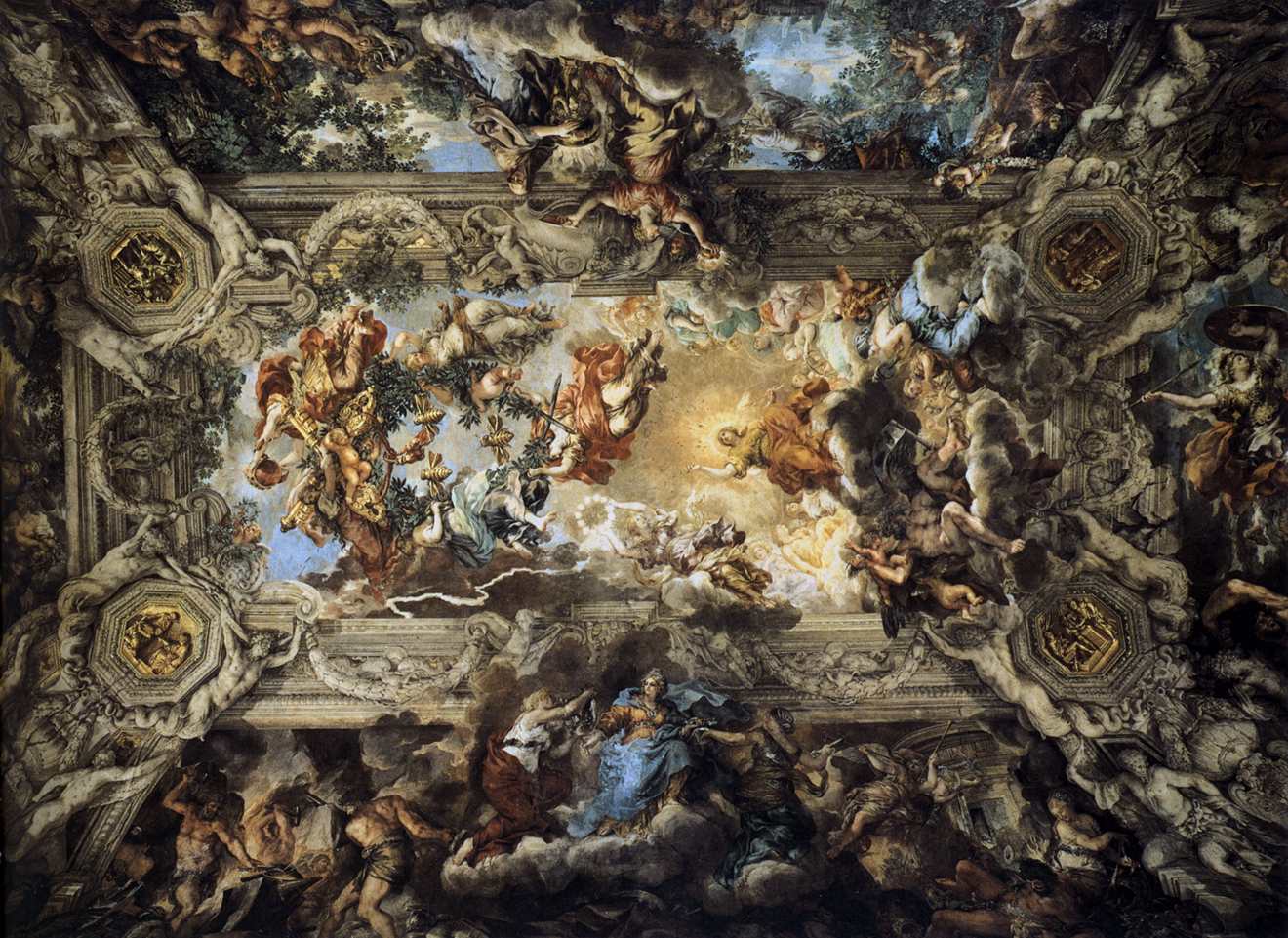 Ceiling vault in the Salone by CORTONA, Pietro da