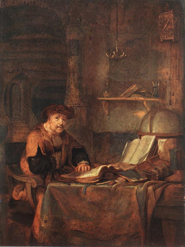 Scholar with his Books by EECKHOUT, Gerbrand van den