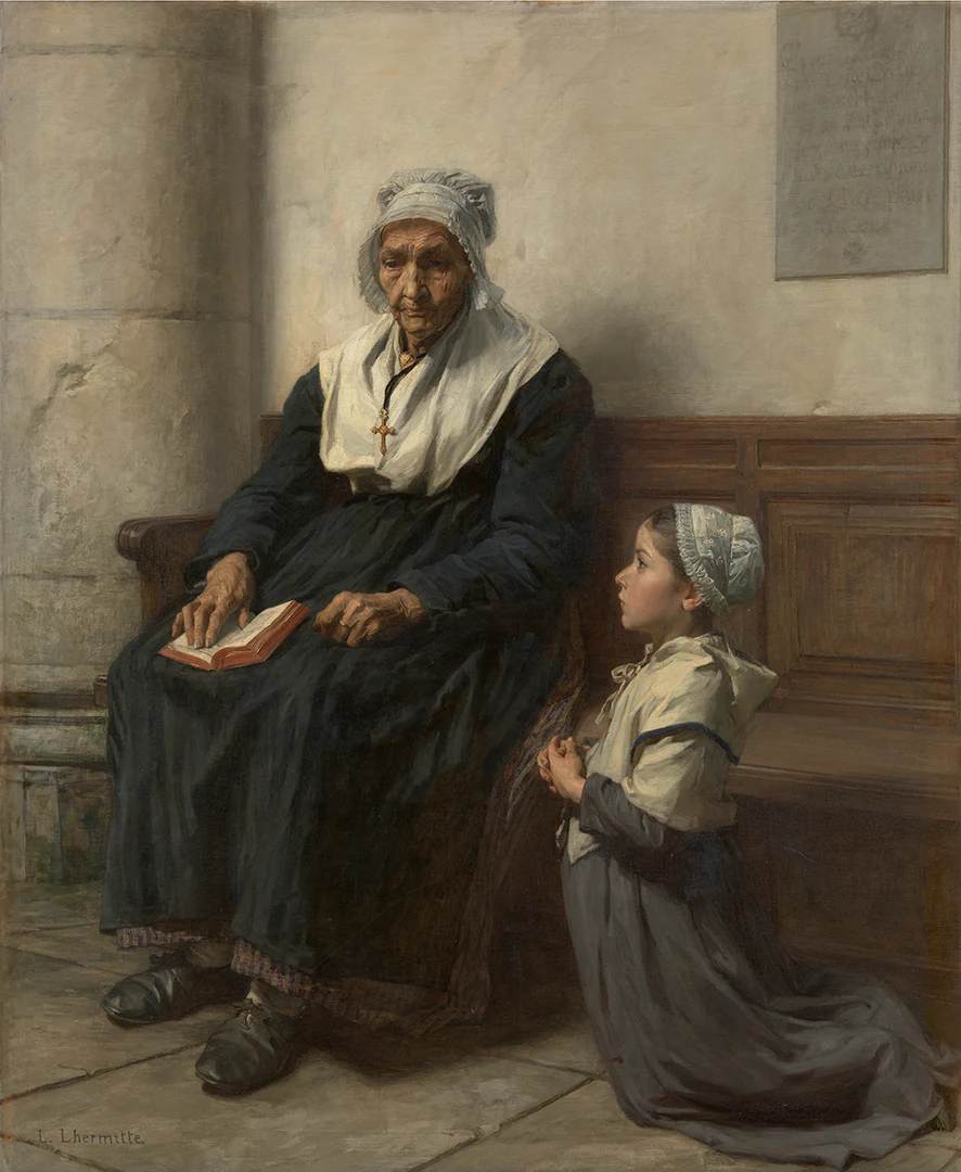 The Grandmother by LHERMITTE, Léon-Augustin