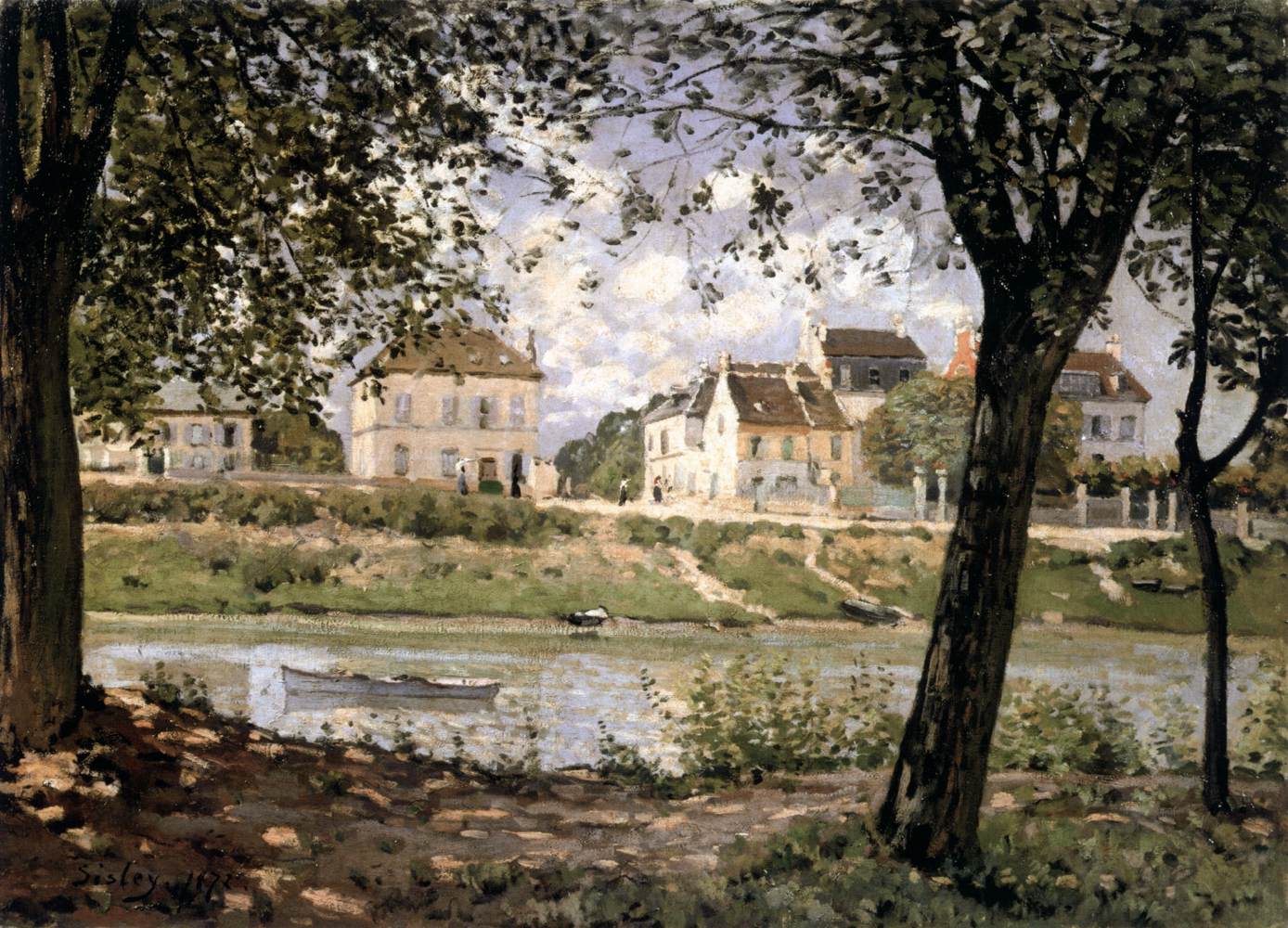 View of Villeneuve-la-Garenne on the Seine by SISLEY, Alfred